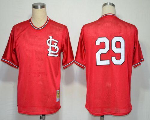 Mitchell And Ness Cardinals #29 Vince Coleman Red Throwback Stitched MLB Jersey - Click Image to Close